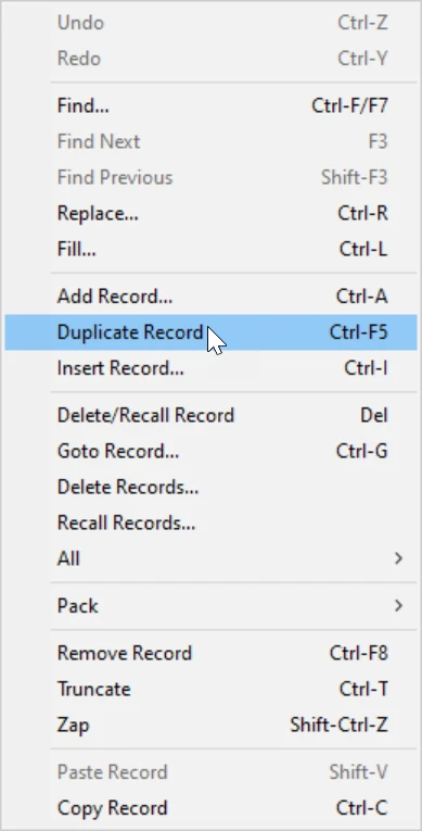 duplicate record